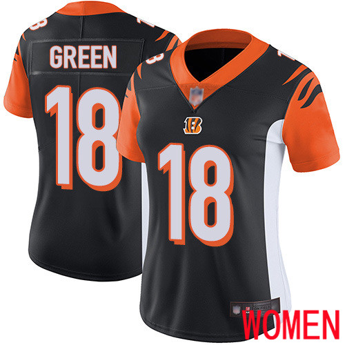 Cincinnati Bengals Limited Black Women A J  Green Home Jersey NFL Footballl #18 Vapor Untouchable